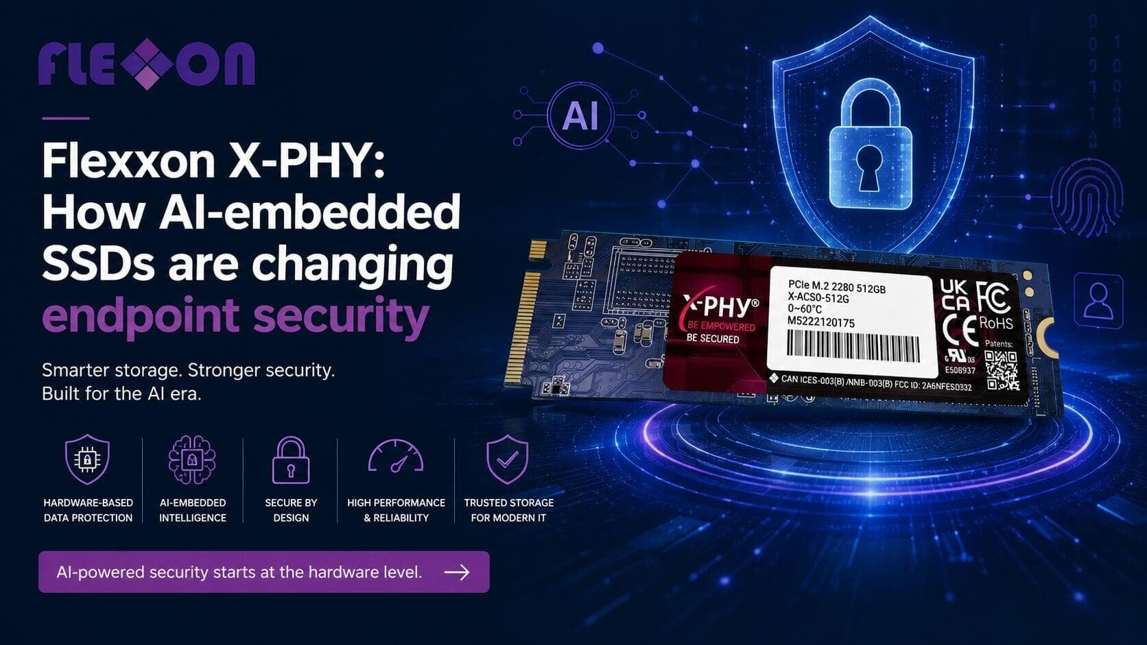 How Flexxon X-PHY AI-Embedded SSDs protect endpoints